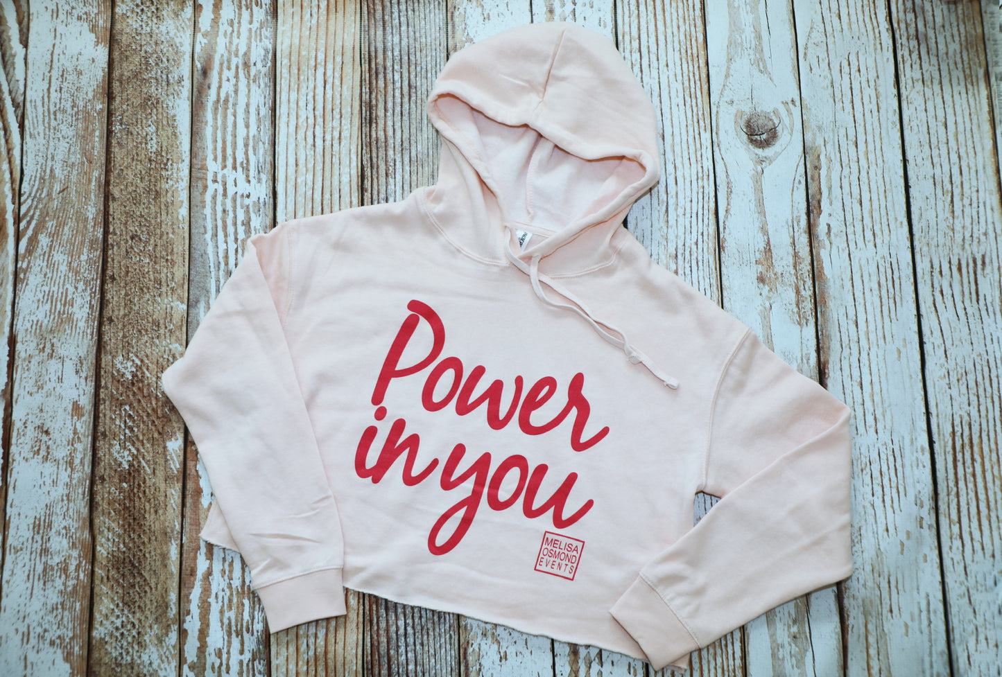 Amazing Power in You Pink Cropped Hoodie
