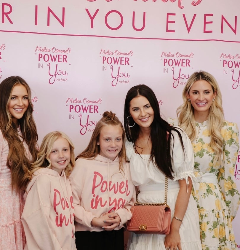 Amazing Power in You Pink Cropped Hoodie